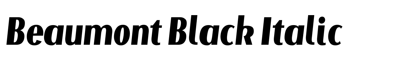 Beaumont Black Italic